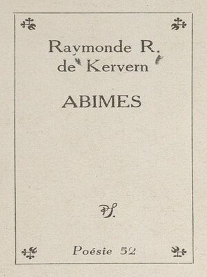 cover image of Abîmes